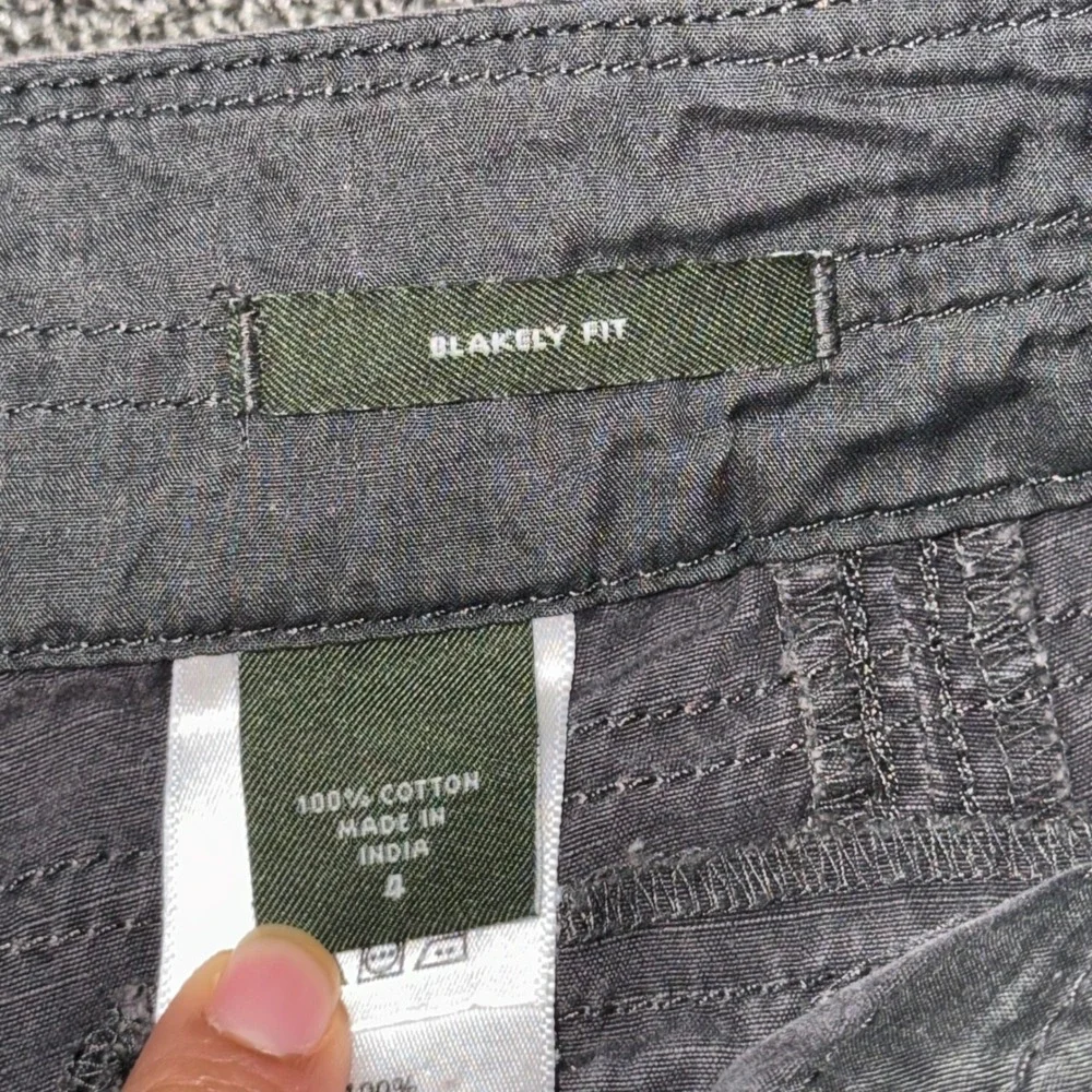 Eddie Bauer Blakely Fit Cargo Shorts Gray Ripstop Cotton Utility Hiking Womens 4